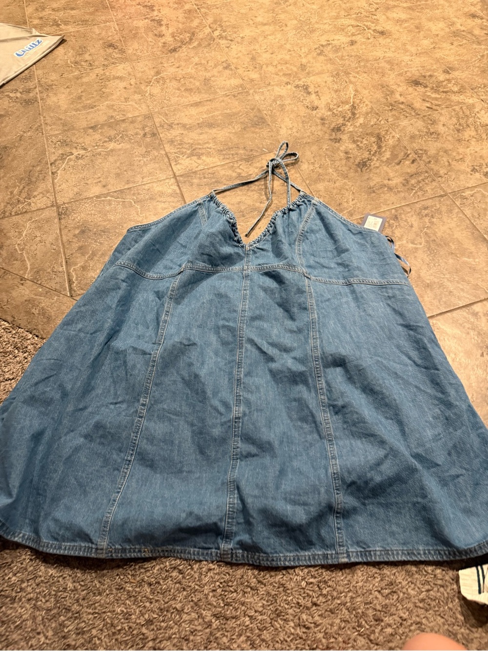 💜Blue Denim Halter Women’s Jean Top